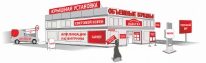Наружная и интерьерная реклама и полиграфия от КП Киевспецбуд