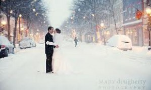 Весільне фото взимку