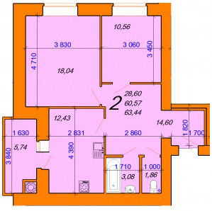 Купить двухкомнатную квартиру в Рязани
