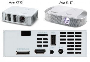 Начинаются поставки новых портативных LED Wi-Fi проекторов Acer K135i и Acer K137i