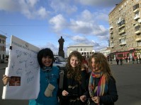 Антинаркотическая акция возле Георгия Победоносца